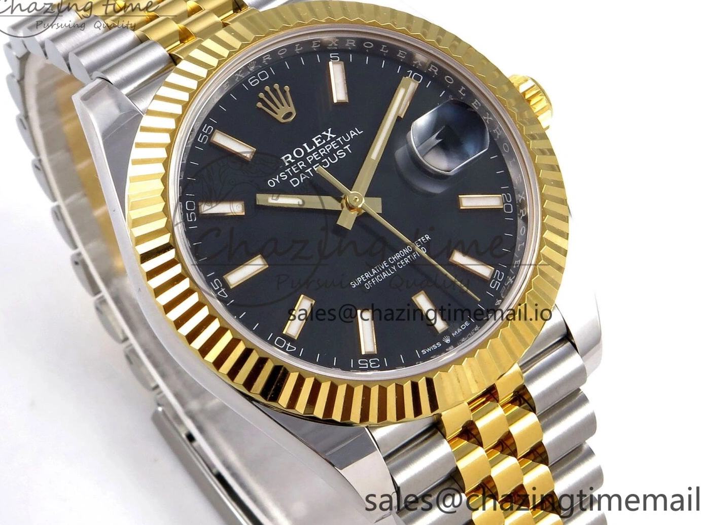 Bracelet Best Jubilee Stick Dial Weight) Steel 904L DateJust SS ARF SH3235 1:1 on (Gain Edition YG Black 41 0306